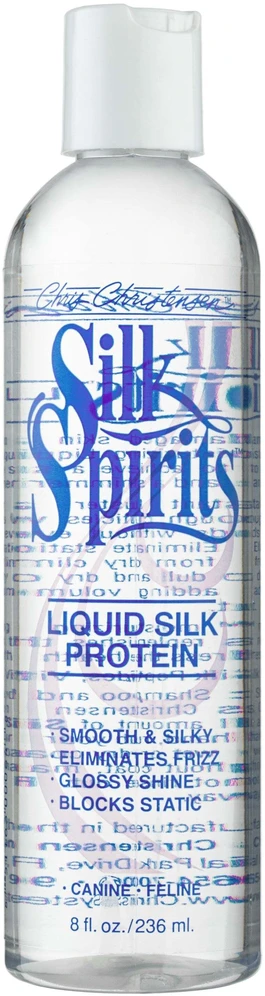 Chris Christensen Silk Spirit skystas šilkas – drėkinamoji, glotninamoji, blizgesį suteikianti formulė, 236ml