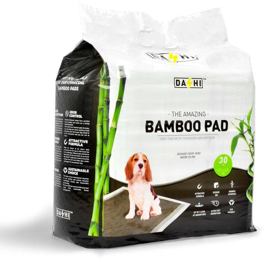 Dashi bambukiniai antibakteriniai priežiūros padėklai 60x40cm – Higieniška aktyvuota anglis, 30 vnt. pakuotė