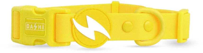 Dashi Colorflex apykaklė Geltona – Neperšlampama reguliuojama šunų apykaklė, maža, patvari