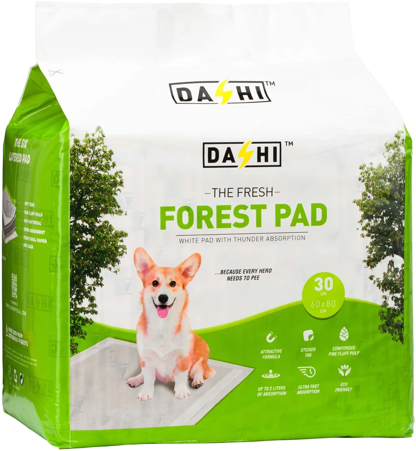 Dashi Forest Antibakteriniai Higieniniai Paklotėliai – Pušies Pūkas, 60x40cm, 30 vnt.