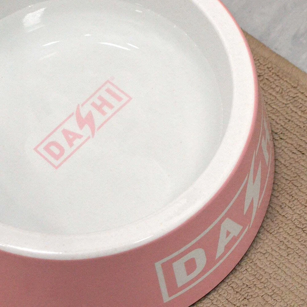 Dashi Rožinis Bambuko Dubenėlis – Didelis ekologiškas bambuko ir melamino dubenėlis augintiniams, rožinis