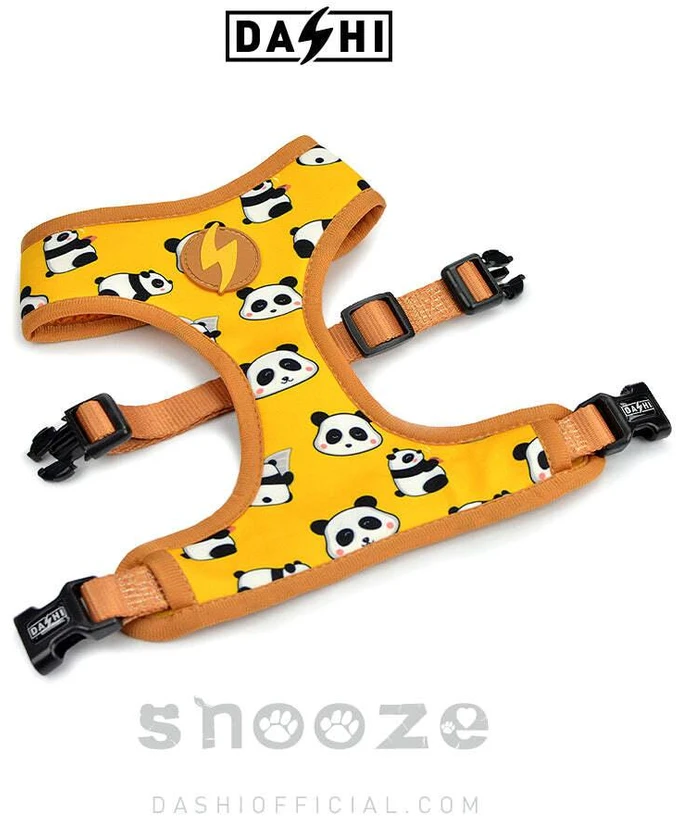 „Dashi Snooze Neo Mesh“ pavadėlis – be spaudimo, dvipusis neoprenas, pandos raštas, mažas dydis