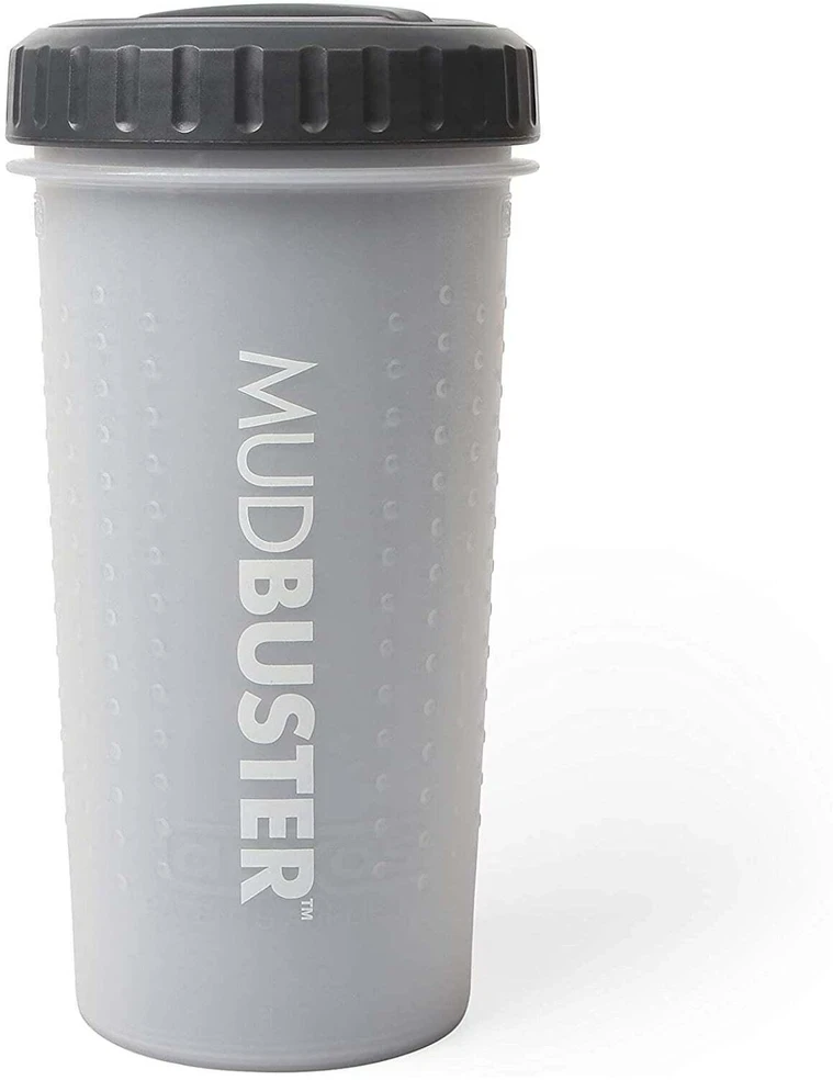 Dexas Lidded Mudbuster Didelis – Silikoninis Šunų Letenų Valiklis su Sandariu Dangteliu, Mėlynas, Dydis L