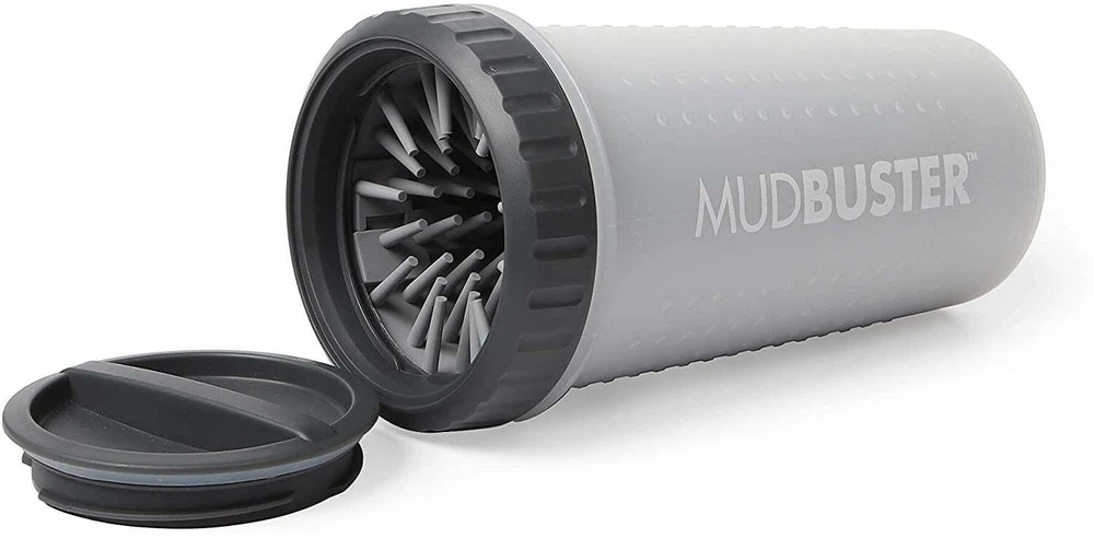 Dexas Lidded Mudbuster Didelis – Silikoninis Šunų Letenų Valiklis su Sandariu Dangteliu, Mėlynas, Dydis L