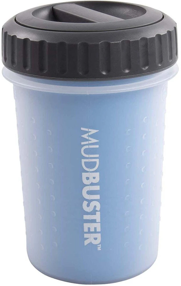 Dexas Lidded Mudbuster Medium – Uždengiamas silikoninis letenos valytuvas, mėlynas, lengvai valomas dizainas