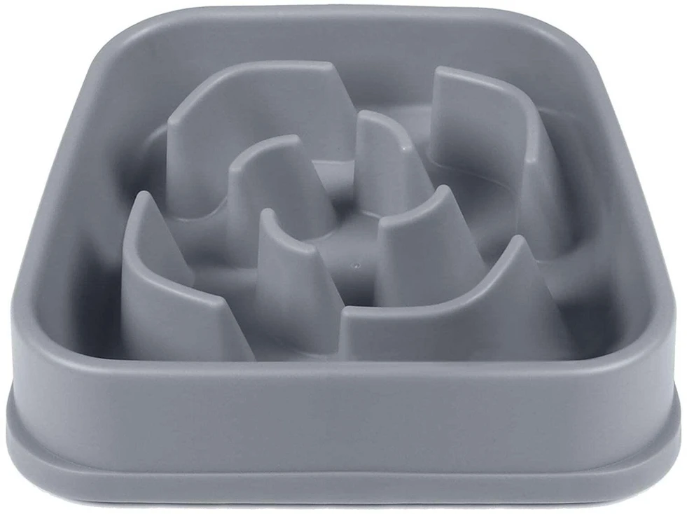 Dexas Slow Maze Feeder 946ml – Mėlyna Anti-Gulping dubuo su labirinto dizainu, skatina sveiką mitybą