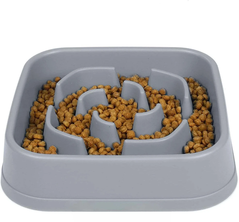Dexas Slow Maze Feeder 946ml – Mėlyna Anti-Gulping dubuo su labirinto dizainu, skatina sveiką mitybą