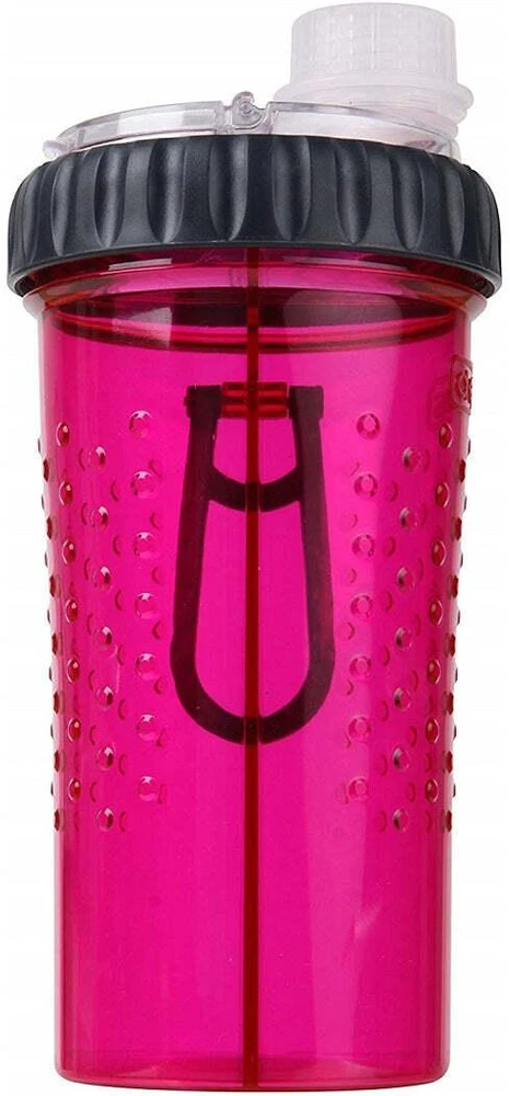 „Dexas Snack-Duo Bottle“ – maisto ir vandens talpyklė su dviem skyriais, rožinė, nepralaidus dizainas