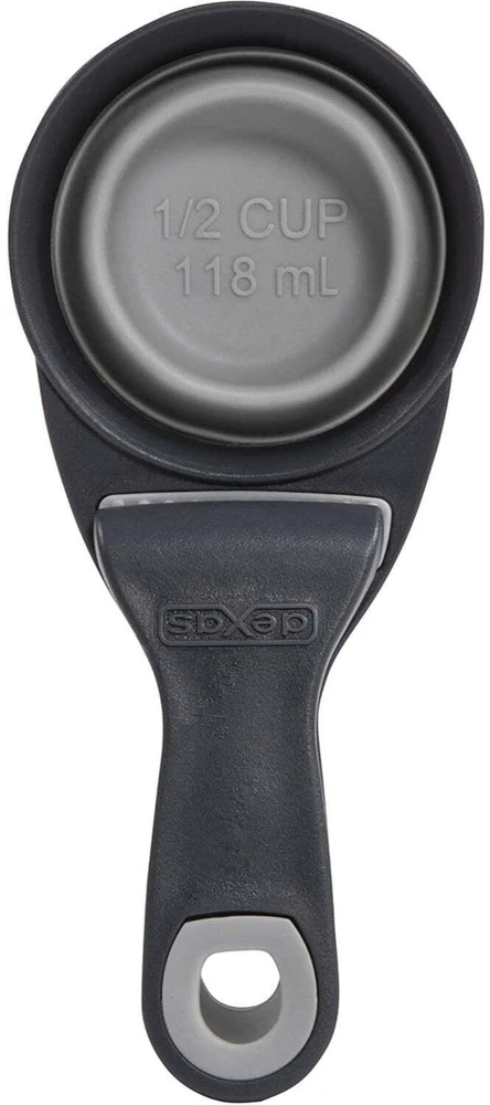 Dexas Sulstomas KlipScoop 3in1 Mažas 118ml – Sulankstomas maisto kaušelis su maišelio spaustuku, fuksijų spalvos