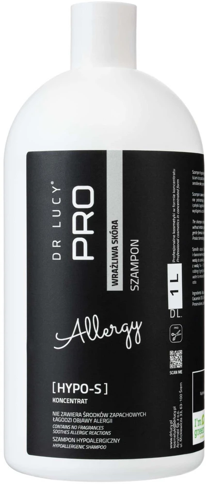 Dr. Lucy Pro Allergy Hypo Hipoalerginis šampūnas – Švelni formulė jautriai odai, 1L