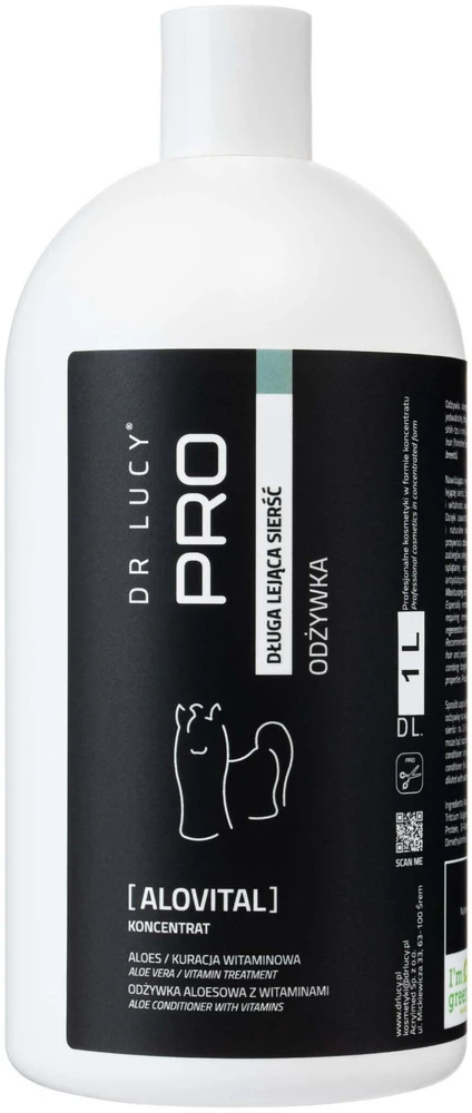 Dr. Lucy Pro Alovital Kondicionierius – Stiprinamoji regeneruojanti formulė su alaviju ir vitaminais, 1L
