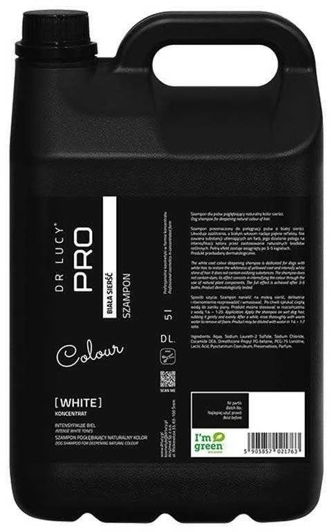 Dr. Lucy PRO Baltas Šampūnas – Skaistinanti formulė baltiems ir šviesiems kailiams, 250ml