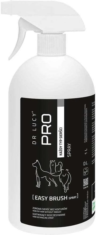 Dr. Lucy PRO Easy purškiamasis purškalas – Nesipinančios priežiūros priemonė, 250 ml, glotnina ir minkština kailį