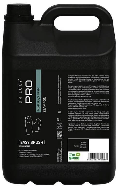 Dr. Lucy PRO Easy Šampūnas – 1L, Atpainantis ir minkštinantis ilgas, švelnias plaukus, švelni priežiūra