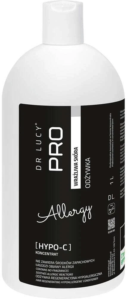 Dr. Lucy PRO Hypo C Kondicionierius – Hipoalerginė drėkinamoji formulė, 250 ml buteliukas