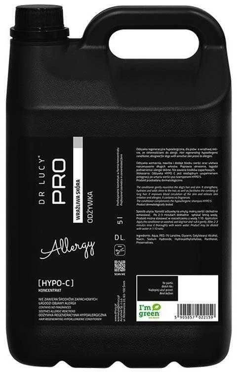 Dr. Lucy PRO Hypo C Kondicionierius – Hipoalerginė drėkinamoji formulė, 250 ml buteliukas