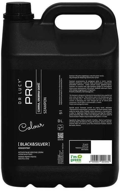 Dr. Lucy PRO juodų ir sidabrinių atspalvių šampūnas – paryškina tamsius ir sidabrinius kailius, 250 ml