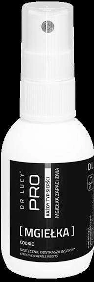 Dr. Lucy Pro sausainių kvapo dulksna – malonaus kvapo purškiklis su repelentu, 50 ml