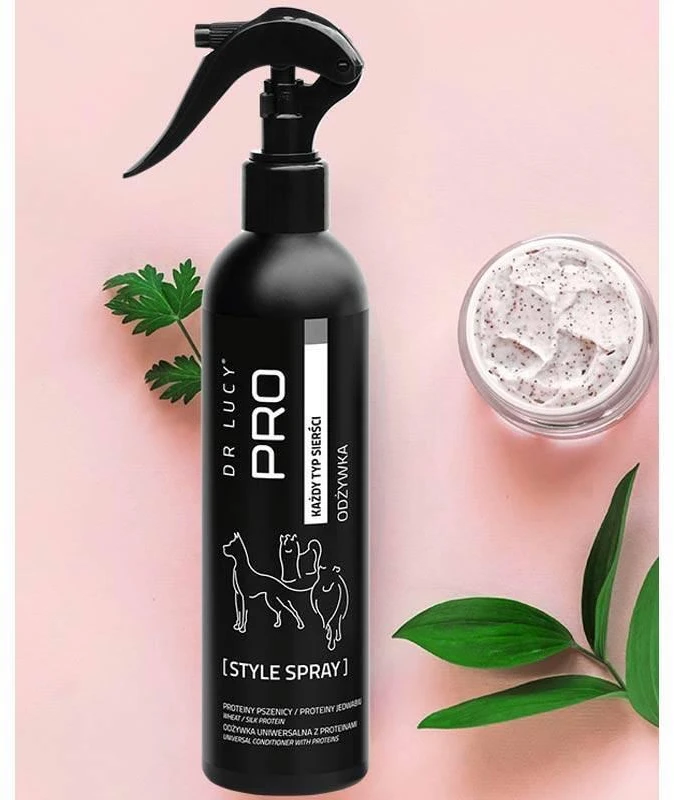 Dr. Lucy PRO Style purškiamasis kondicionierius su kviečių proteinais ir šilku, 250ml