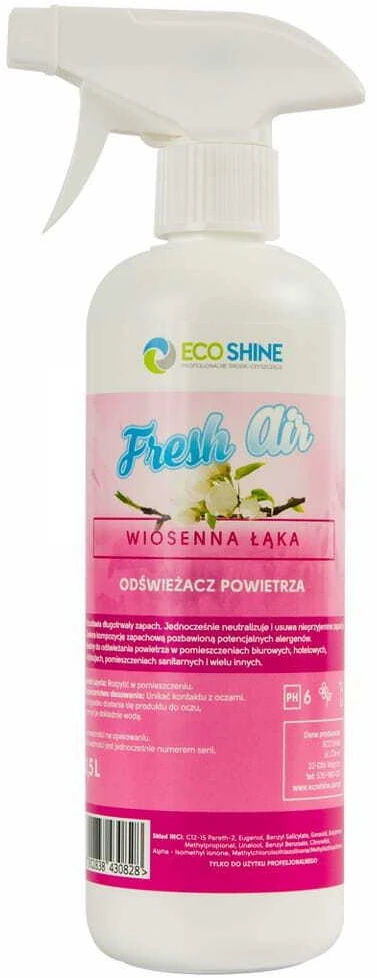 Eco Shine Fresh Air 500ml – Profesionalus Oro Gaiviklis, Pavasario Pievos Kvapų, Ilgai Išlaikantis Formala