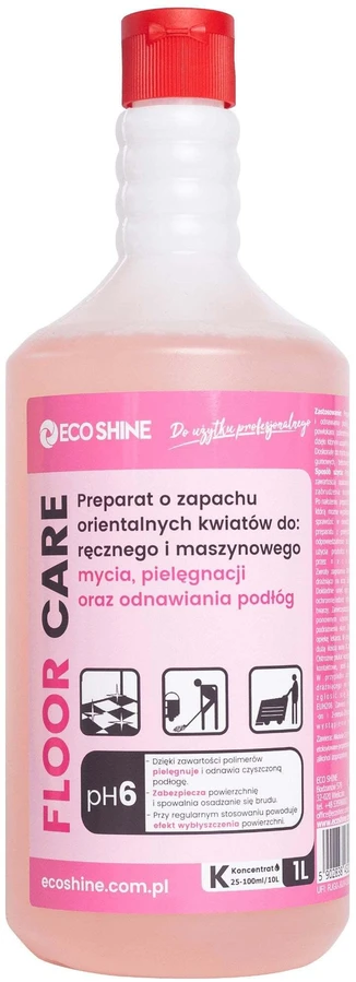 Eco Shine Grindų priežiūra 1L – Rytietiškų gėlių kvapo grindų valiklis ir atnaujintojas