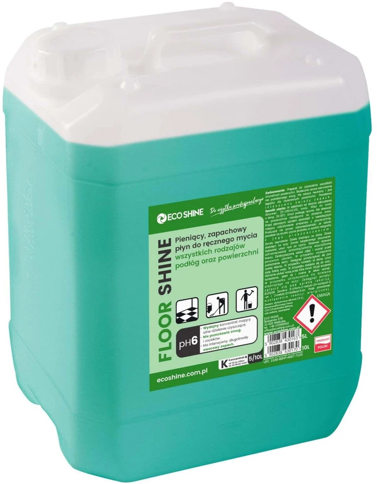„Eco Shine“ grindų valiklio koncentratas – kvapioji formulė, 5l didelės talpos, greitai veikiantis blizgesys