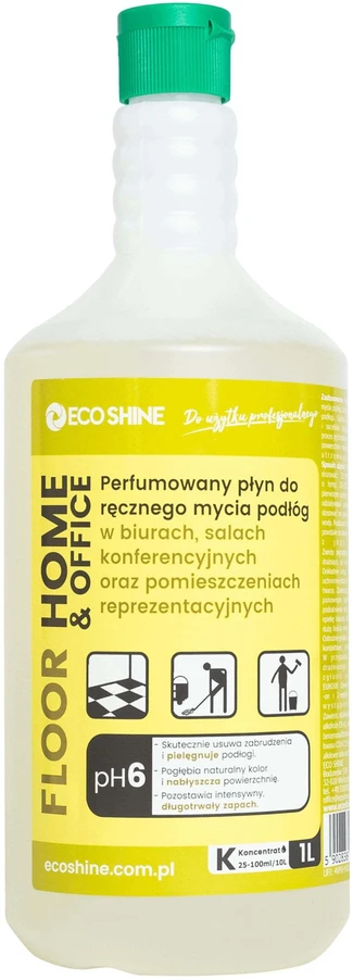 Eco Shine Kvapusis Grindų Valiklis Koncentratas – 1L Butelis, Ilgai Išliekantis Gaivus Kvapas