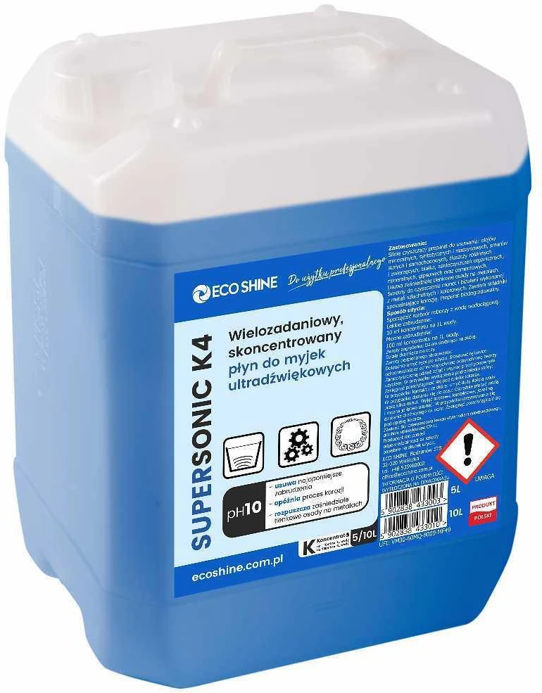Eco Shine Supersonic K4 Ultragarsinio Valiklio Koncentratas 1:10, 5L – Galinga Valymo Formule