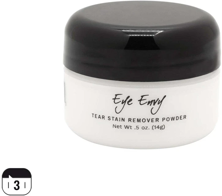 Eye Envy 3-Step rinkinių sistema ašarų dėmėms šalinti katėms – pilnas kosmetinis sprendimas, švelni dėmių šalinimo formulė