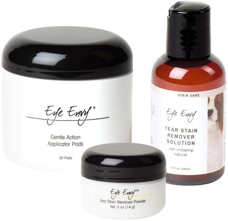 Eye Envy Tear Stain Remover Starter Kit For Dogs – pilna kosmetinė priemonė, švelni formulė nuo patamsėjimų