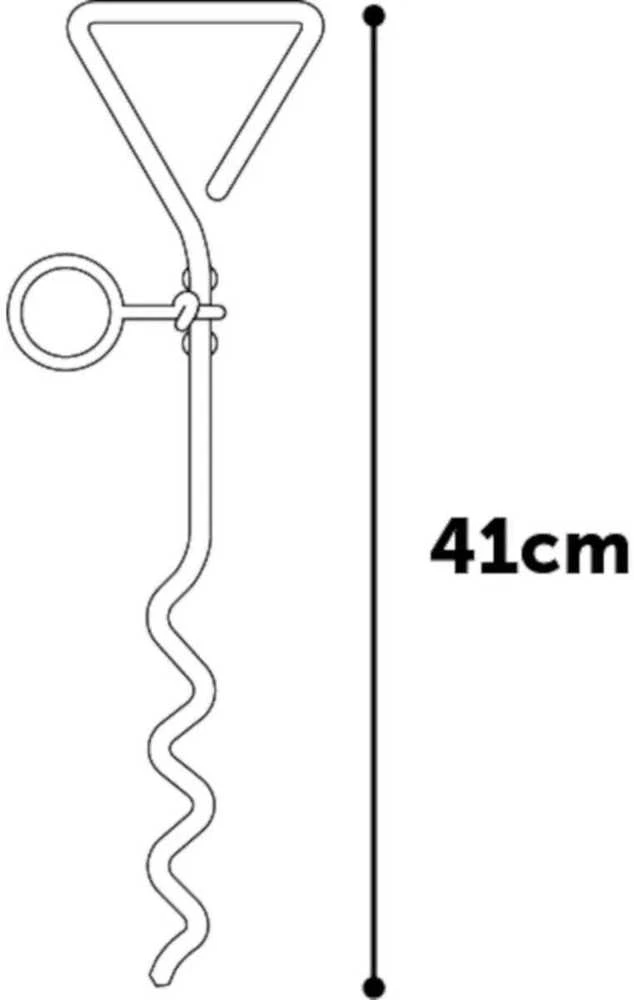 Flamingo Pavadinimo Kotas 41cm – Tvirtas Metalinis Inkaras, Saugus Lauko Pririšimo Įrenginys