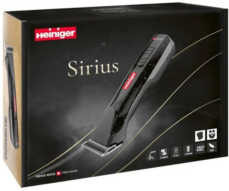 Heiniger Sirius Professional belaidė skustuvas – 2 greičiai, 1 baterija, ašmenys nepridedami