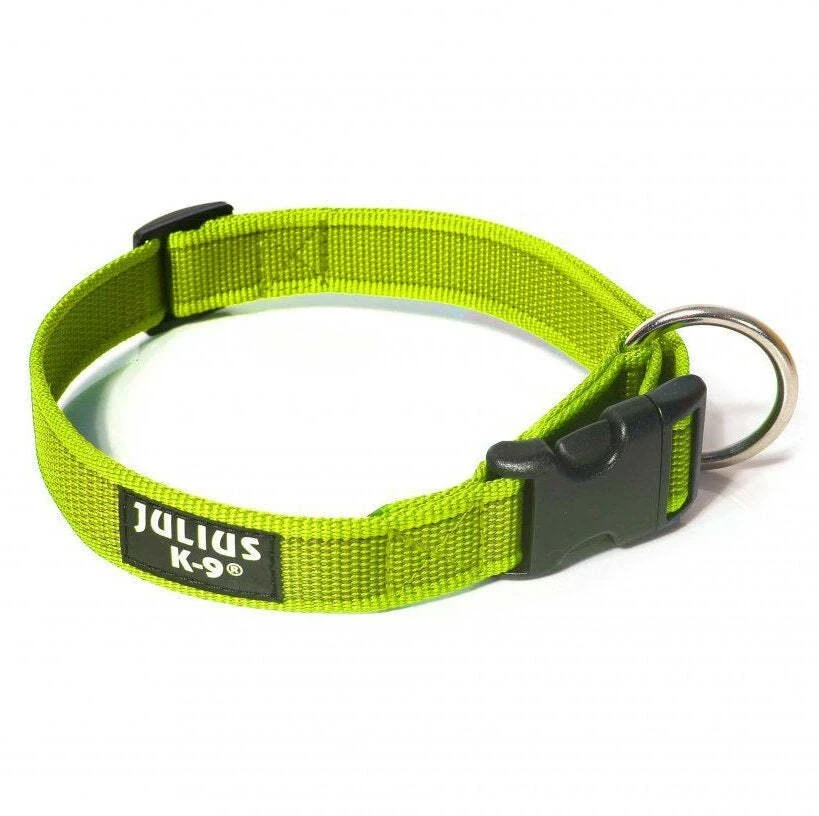 Julius K9 Color & Gray Apykaklė 2.5cm – Patvarus Reguliuojamas Nailoninis Šunų Antkaklis, Juodas