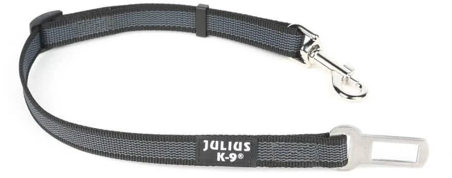 Julius-K9 Color & Gray Saugos Diržo Adapteris – Tvirtas Juodas Automobilio Saugos Diržo Tvirtinimas