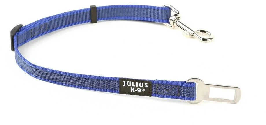 Julius-K9 Color & Gray saugos diržo adapteris – reguliuojamas juodas automobilio saugos diržas, patvarus dizainas