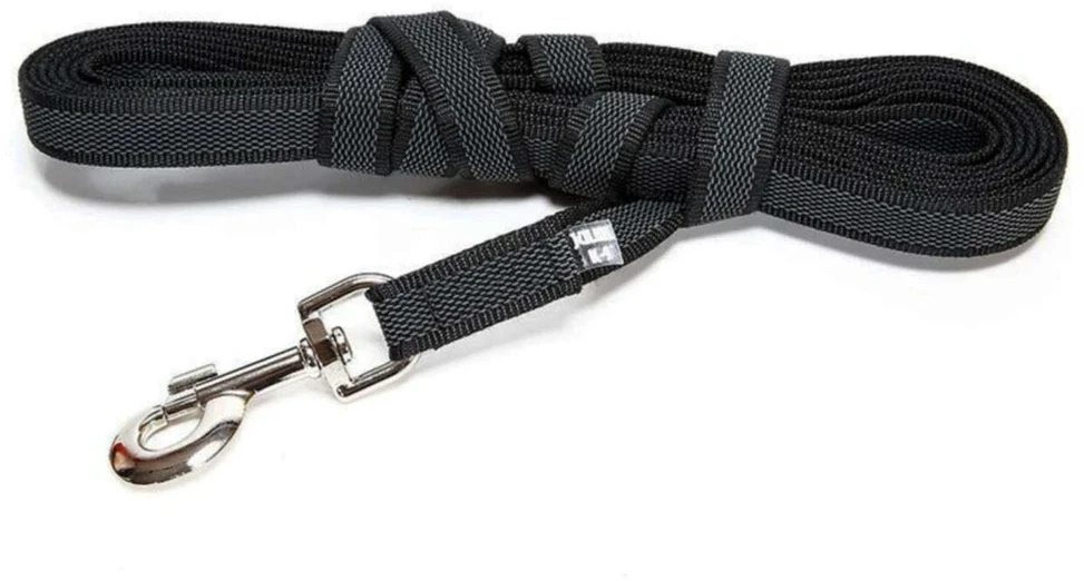 Julius K9 Color & Gray Supergrip pavadėlis – juodas neslystantis treniruočių pavadėlis su rankena, 10m x 14mm