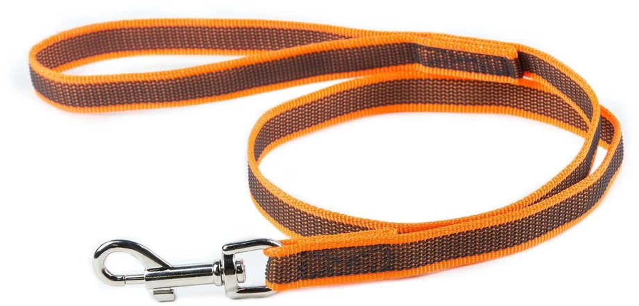 Julius K9 Color & Gray Supergrip pavadėlis – neslystantis oranžinis pavadėlis su patogia rankena, 300cm x 14mm