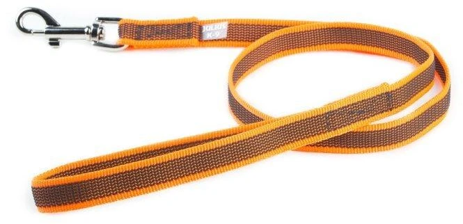 Julius K9 Color & Gray Supergrip pavadėlis – neslystantis oranžinis pavadėlis su patogia rankena, 300cm x 14mm