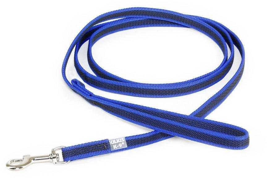 Julius K9 Color & Gray Supergrip pavadėlis su rankena – mėlynas, neslystantis, 100cm x 14mm