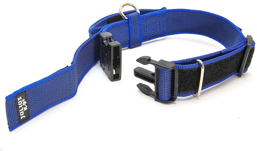 Julius K9 Color&Gray Diržas su rankena – 40mm pločio, saugos užraktas, juodas, patvarus dizainas