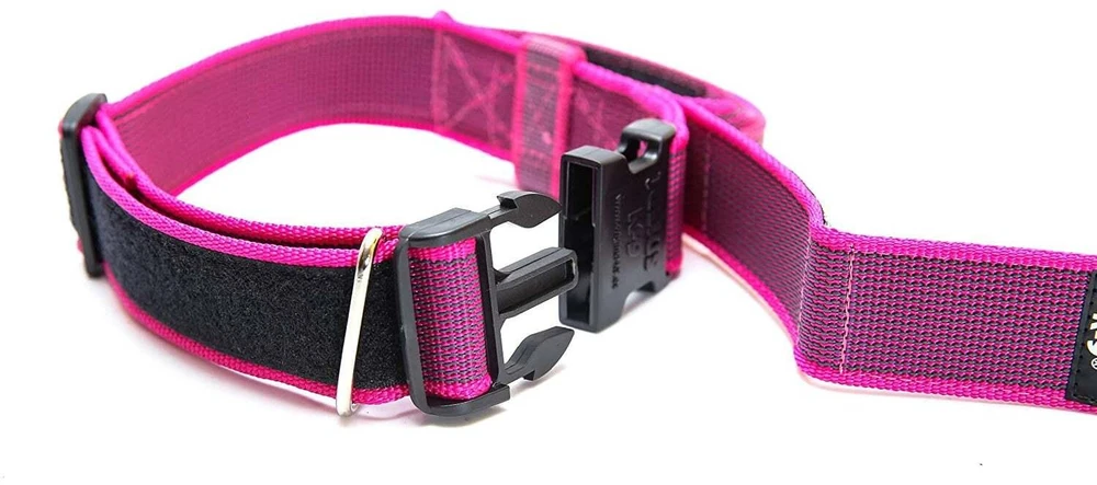 Julius K9 Color&Gray Diržas su rankena – 40mm pločio, saugos užraktas, juodas, patvarus dizainas