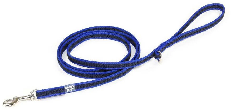 Julius K9 Color&Gray Supergrip Pavadėlis – Neslystantis D formos rankena, 1,4x180cm, Juoda