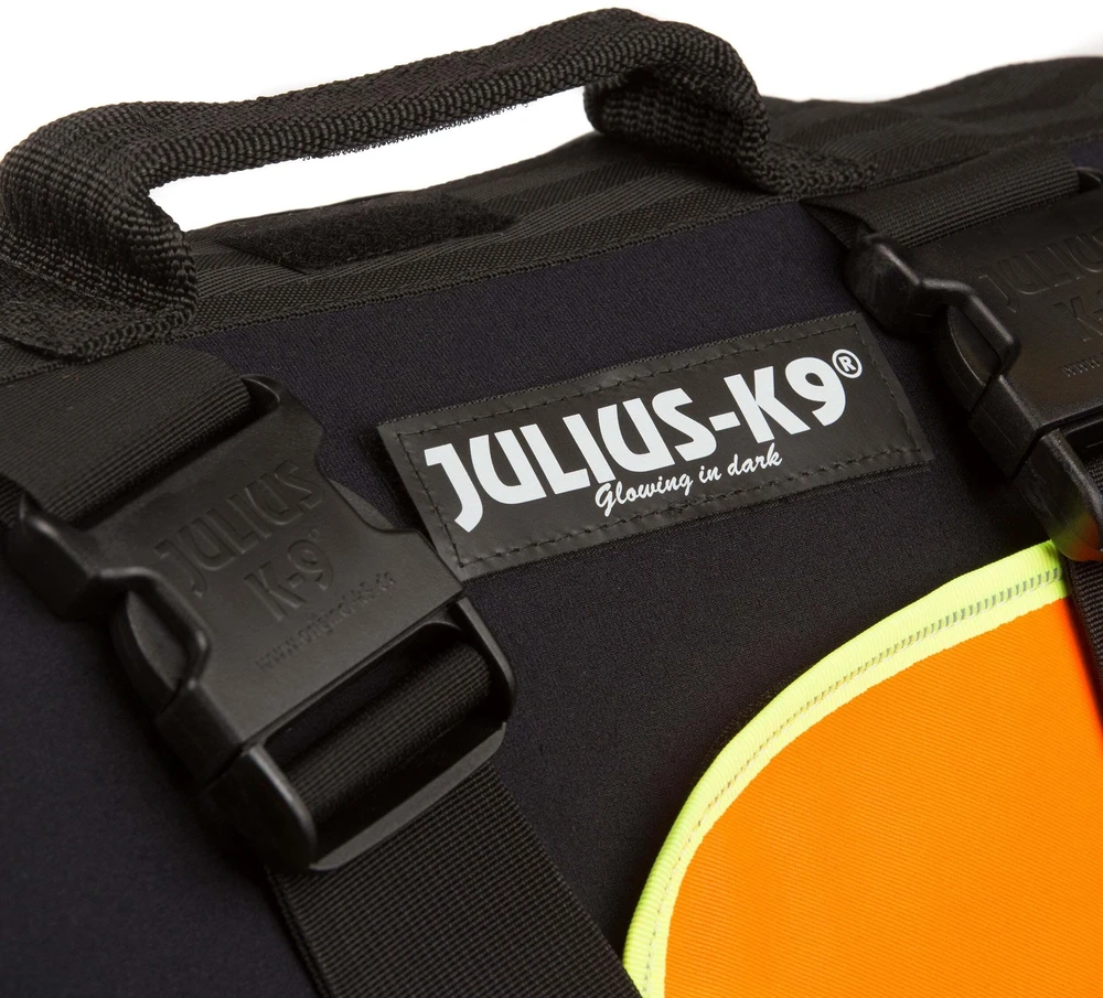 Julius-K9 Daugiafunkcinė Oranžinė Liemenė – Plūdrumą Didinanti, Palaikanti Maudymosi ir Reabilitacijos Pagalbinė Priemonė, Dydis L