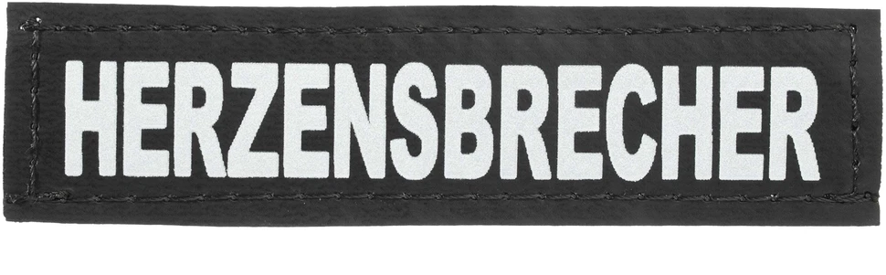Julius-K9 Herzensbrecher Patch XS – Velcro tvirtinimas, 2x8cm, patvari etiketė pavadėliams