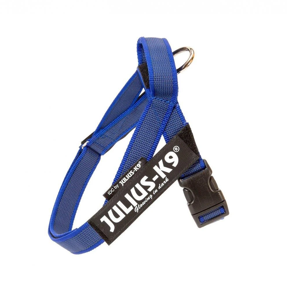 Julius-K9 IDC Color&Gray Dirželis Mėlynas – Mini dydžio, reguliuojamas, patvarus dizainas