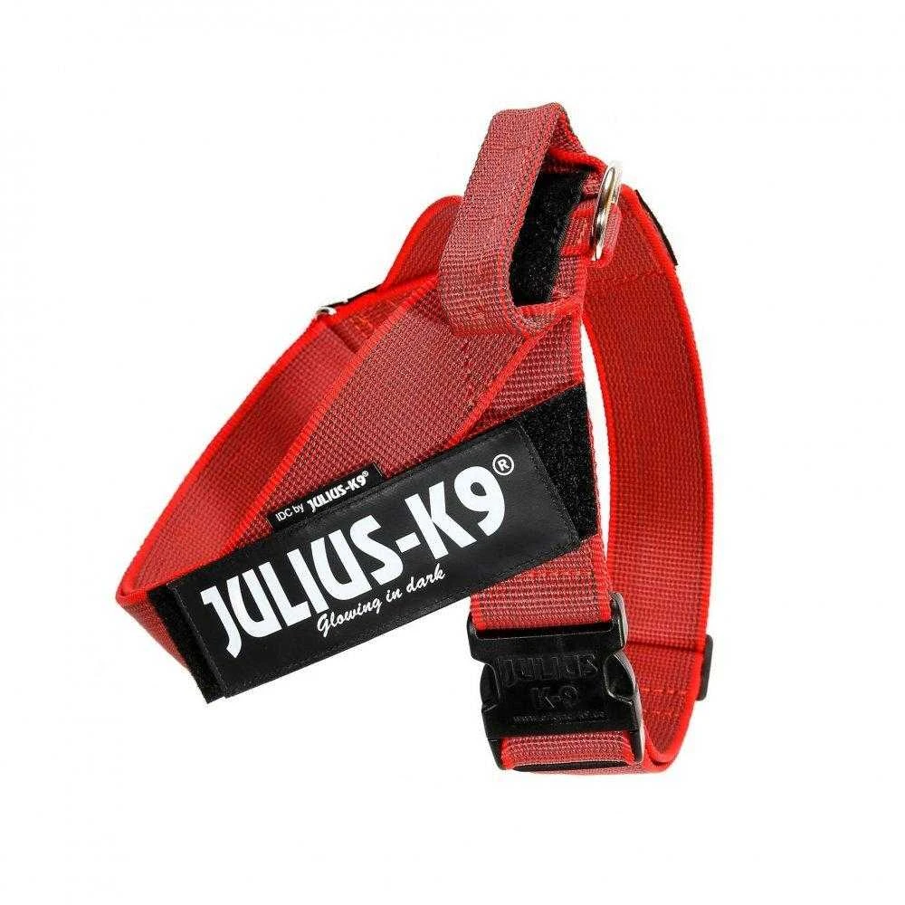 Julius-K9 IDC Color&Gray Dirželis Rauudonas – Reguliuojamo Mini-Mini Dydžio, Patvaraus Dizaino