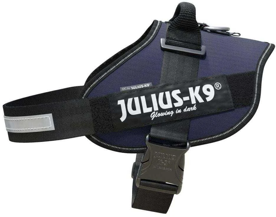 Julius-K9 IDC Džinsinis šunų pavadėlis – Kokybiškas, reguliuojamas, džinsinio stiliaus pavadėlis, 0 dydžio