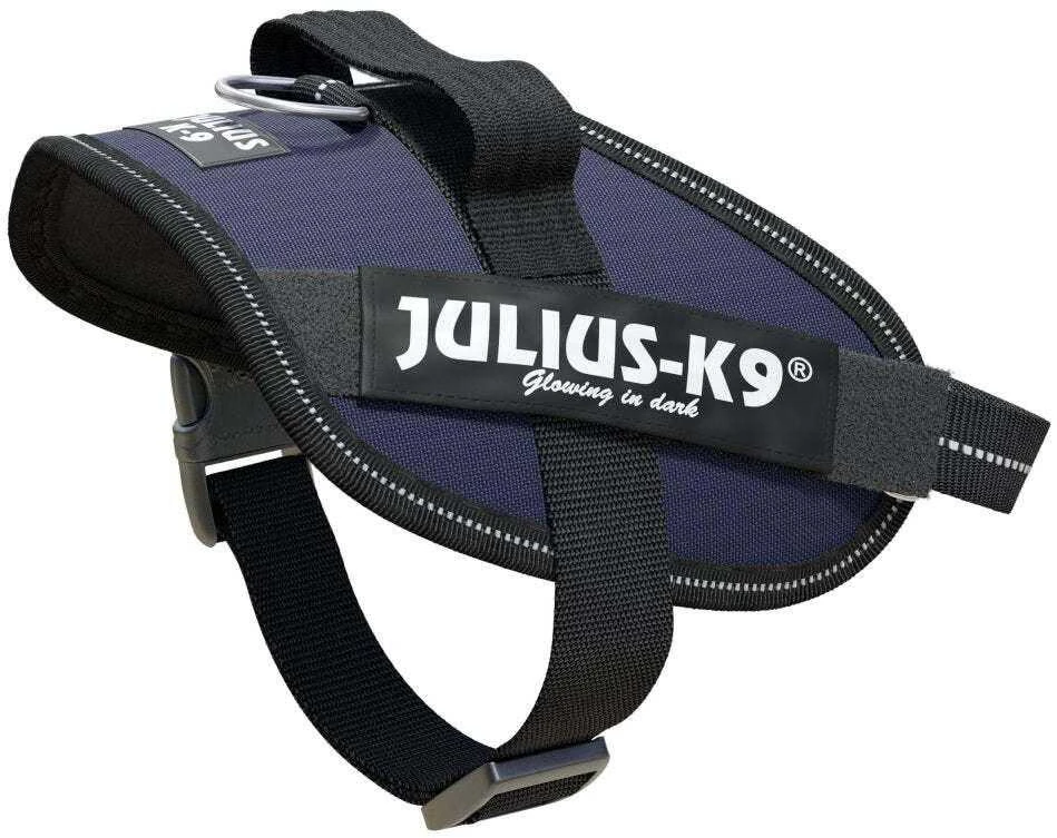 Julius-K9 IDC Džinsinis šunų pavadėlis – Kokybiškas, reguliuojamas, džinsinio stiliaus pavadėlis, 0 dydžio