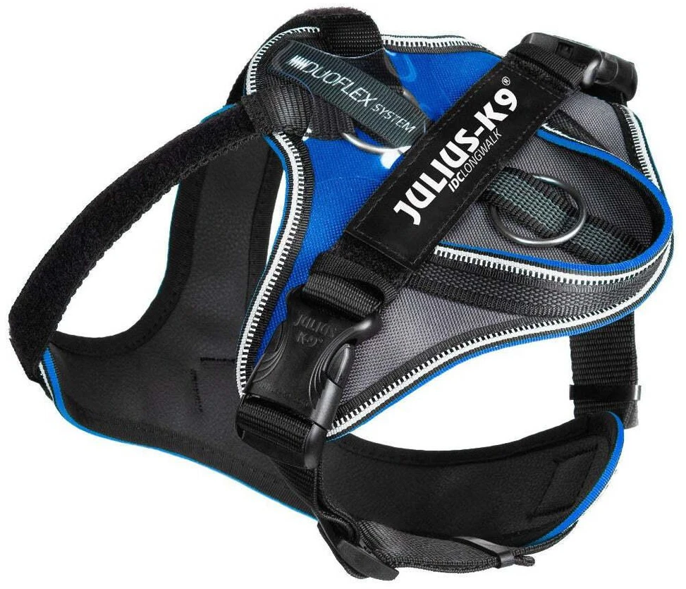 Julius K9 IDC Longwalk Dirželis Mėlyna – Ergonomiškas Trekingo Dizainas, XXS Reguliuojamas Patogumo Pritaikymas