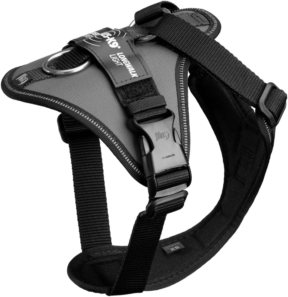 Julius-K9 IDC Longwalk Light Antracito – Lengvas trekingo dizainas su GPS kišenėle, XS Pilkas